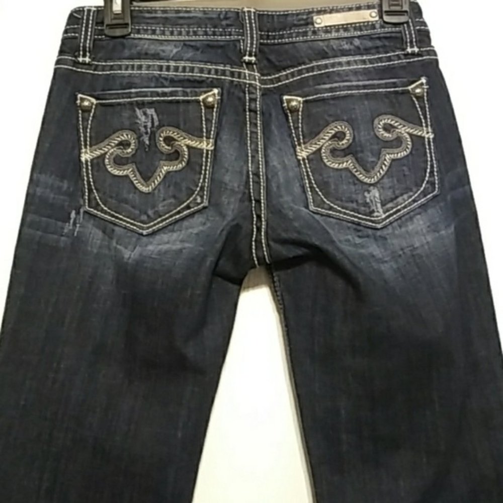 ReRock Express Jeans Sz 0R distressed boot cut